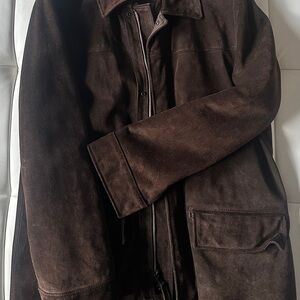 Banana Republic genuine leather field jacket, dark brown, men’s size M